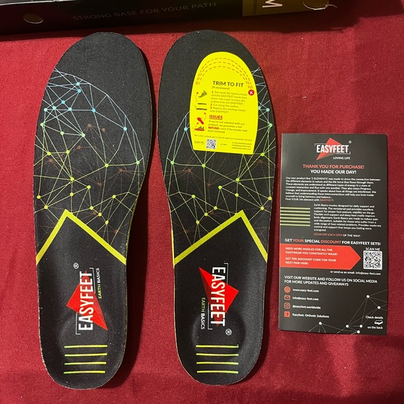 EasyFeet Flame Boost Athletic Shoe Insoles Fire Size Men 9- 10.5 Women 10- 11 - Picture 2 of 7